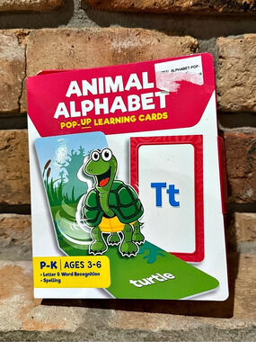 School Zone Animal Alphabet Pop-Up Learning Cards 26-Card Set